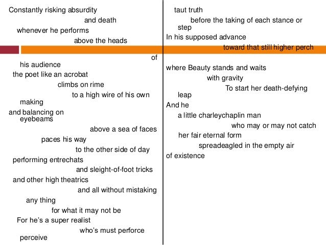 Constantly risking absurdity essay